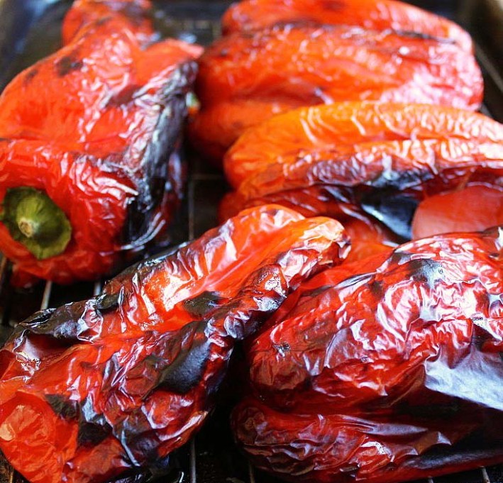 ROASTING OF RED PEPPERS FOR ANTIPASTO